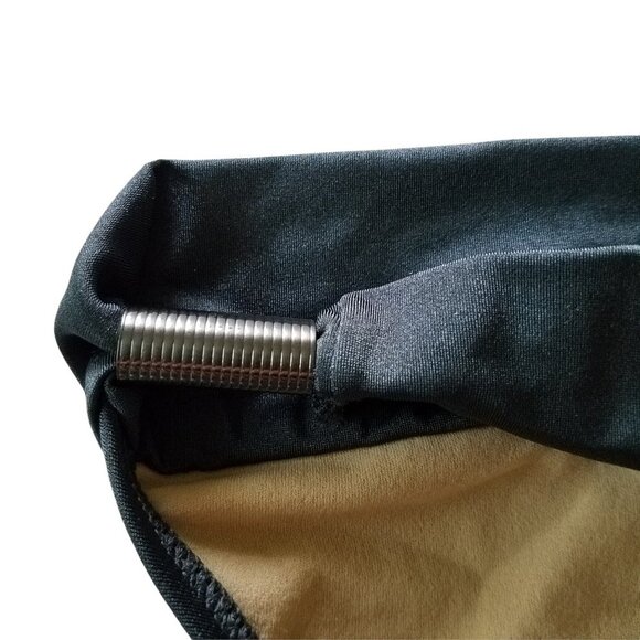 BCBGMAXAZRIA Shimmer Steel High Waisted Swim Bottoms Large - Picture 3 of 9